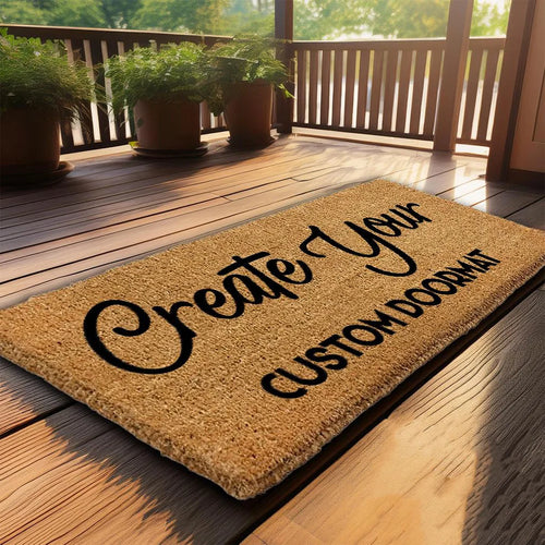 tapis d'entrée personnalisable moderne marron clair texture fibre noix coco antidérapantintérieur