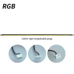 ruban led rgb noir contrôleur principal secondaire connecteurs 75cm 110cm porte lumière moderne