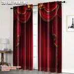 rideaux occultants rouge élégants franges dorées opaques moderne chambre salon pièces polyester