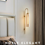 lampe murale moderne or argent transparente élégante câble électrique fixée chambre cuisine
