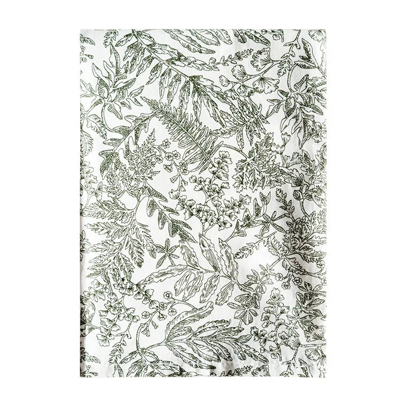 serviettes table imprimées coton bleu rose vert motifs floraux 45x45cm classiques rustiques