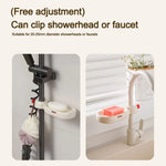 porte savon coulissant clips réglable blanc rose jaune moderne salle bain auto drainant