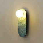 lampe murale marbre moderne vert gris blanc ampoule 14x32cm