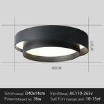 plafonnier led moderne rond noir doré lampe salon chambre intensité réglable dimmable