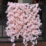 guirlande fleurs artificielles cerises rose clair décor mariage romantiqueintérieur festive