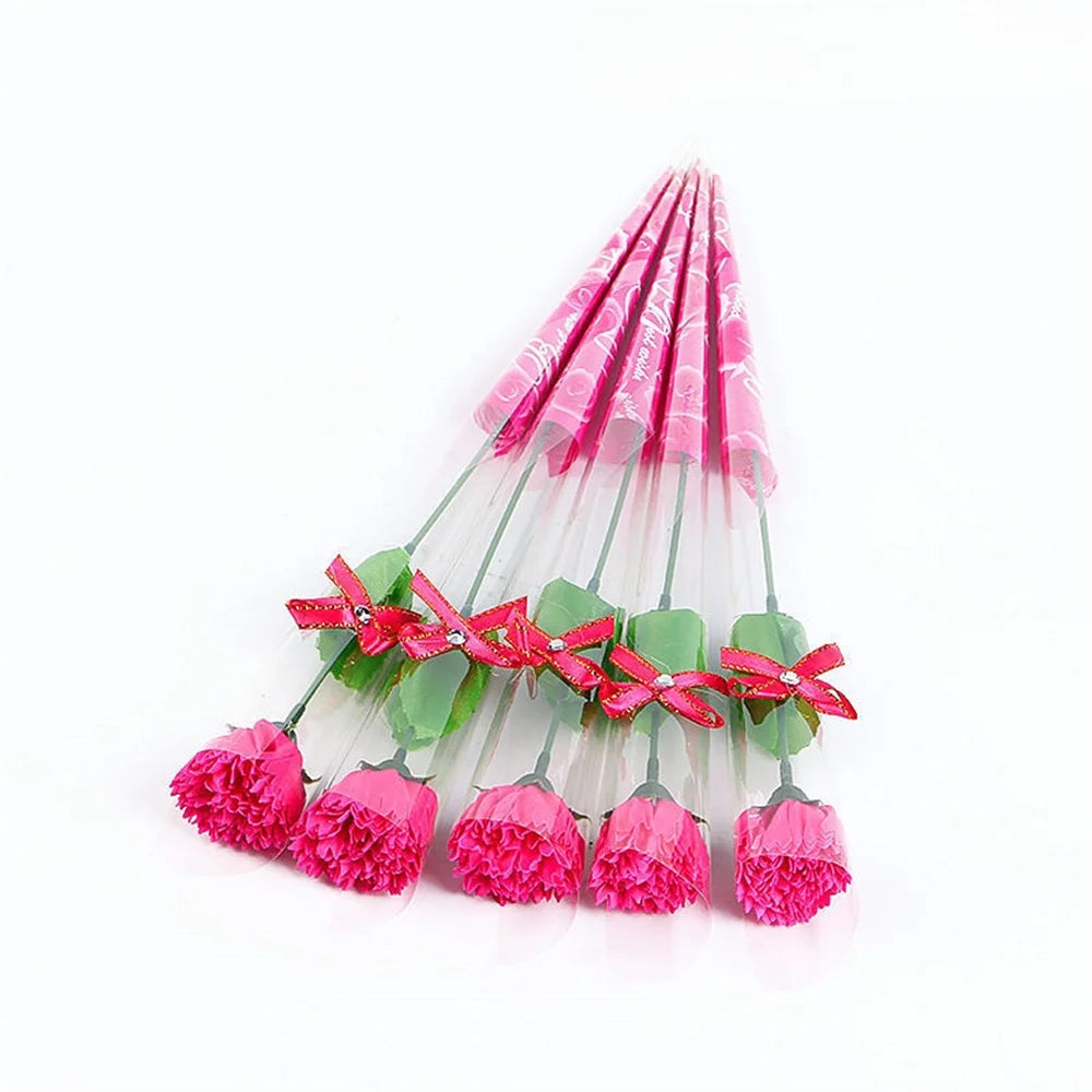 bouquet fleurs artificielles rose mariage décoration intérieure moderne élégante anniversaire cadeau fête transparent ruban