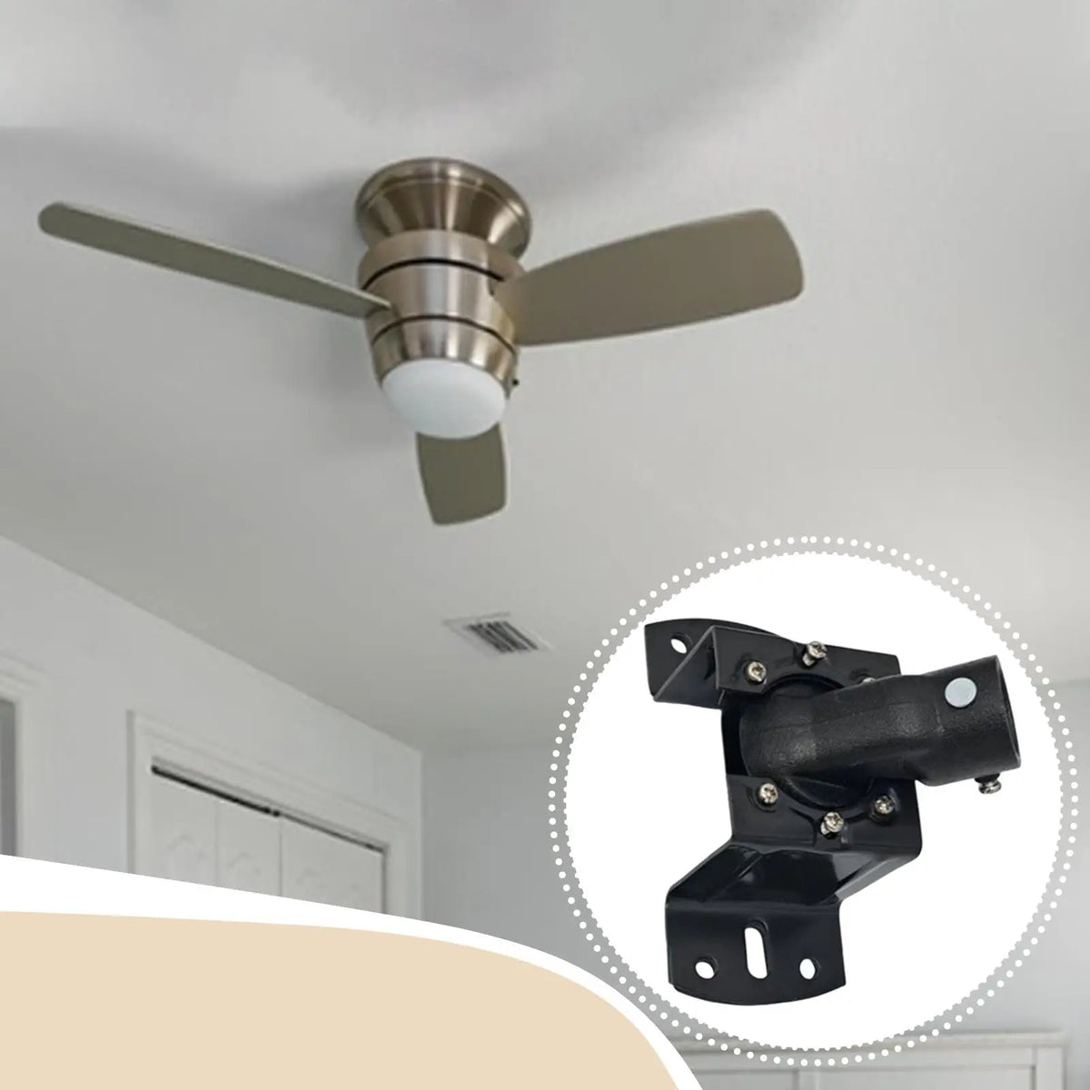 support mural industriel noir mat inclinable fixation projecteur lampe robuste métal durable modernité