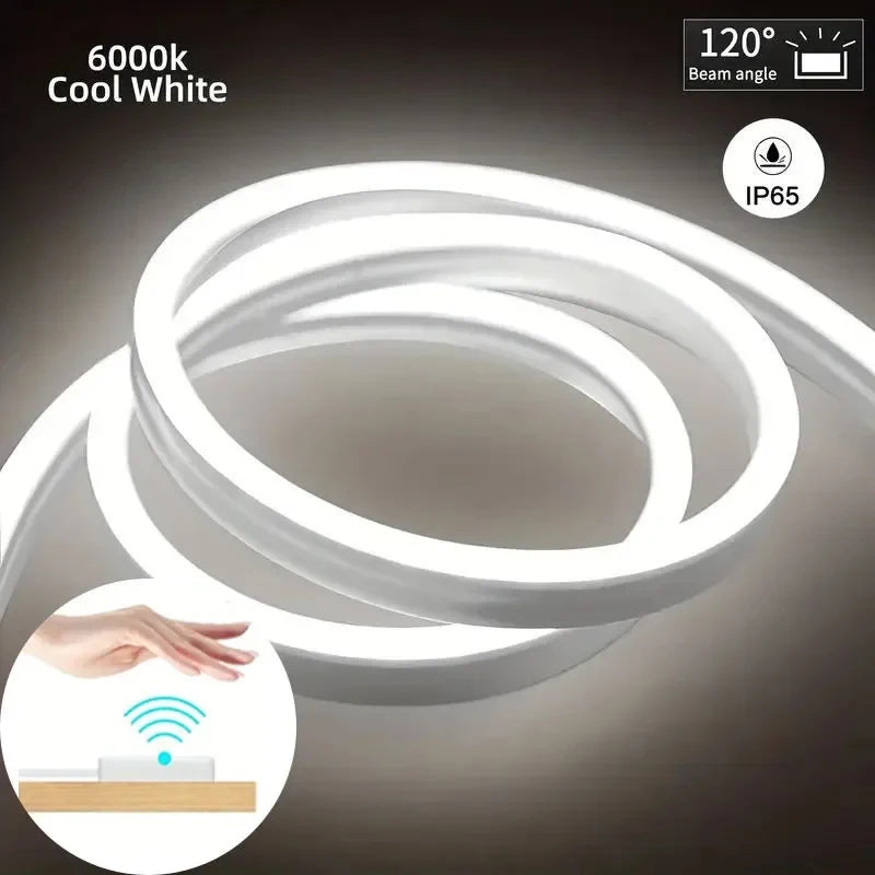 ruban led blanc lisse moderne adhésif connecteur usb câble flexible étanche variateur capteur mouvement