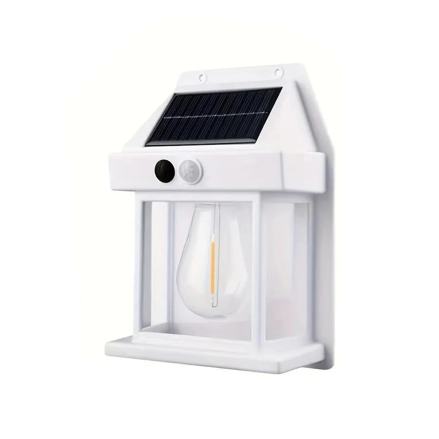 lampe solaire murale noire led transparente moderne capteur mouvement panneau solaire