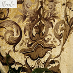 rideaux baroques floraux opaques valance ornements tringle rideau decoration luxe polyester transparence blanc or