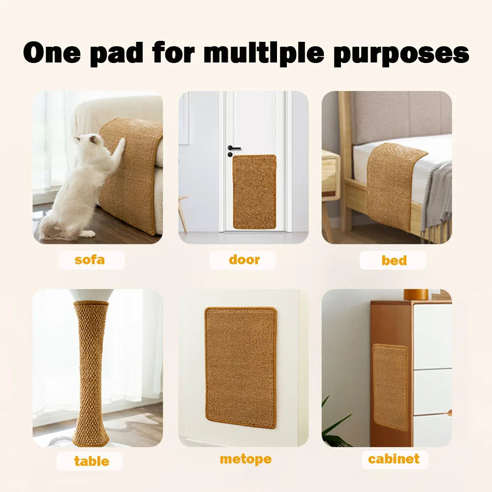 tapis grattage chats sisal adhésif non glissant durable moderne 30x60cm