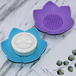 porte savon silicone fleur lotus noir blanc gris rose vert bleu violet moderne salle