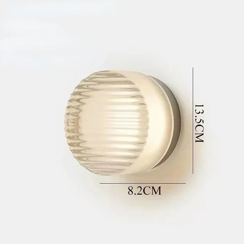 applique murale led ronde moderne blanc rayures horizontales adhésif chambre salon echangetable