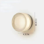 applique murale led ronde moderne blanc rayures horizontales adhésif chambre salon echangetable
