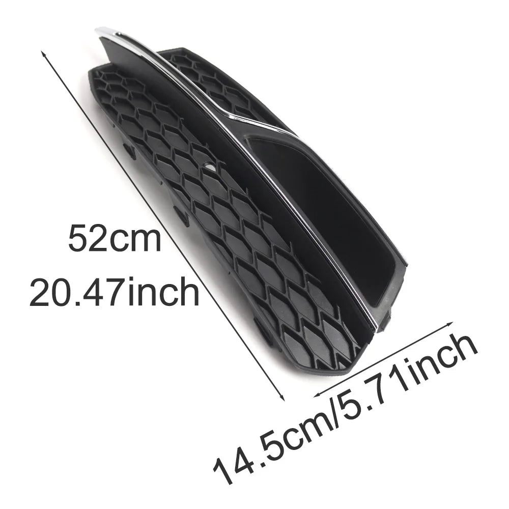 pare chocs arrière moderne noir texture géométrique grille 52cm 14.5cmAUDI A3 2014 2016