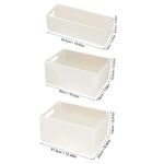boîtes rangement pliables plastique moderne beige poignées boucles ridées stockage multifonctionnel