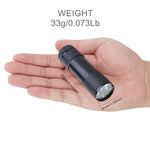 torche poche led mini portable rechargeable noir rouge utilitaire compact aluminium