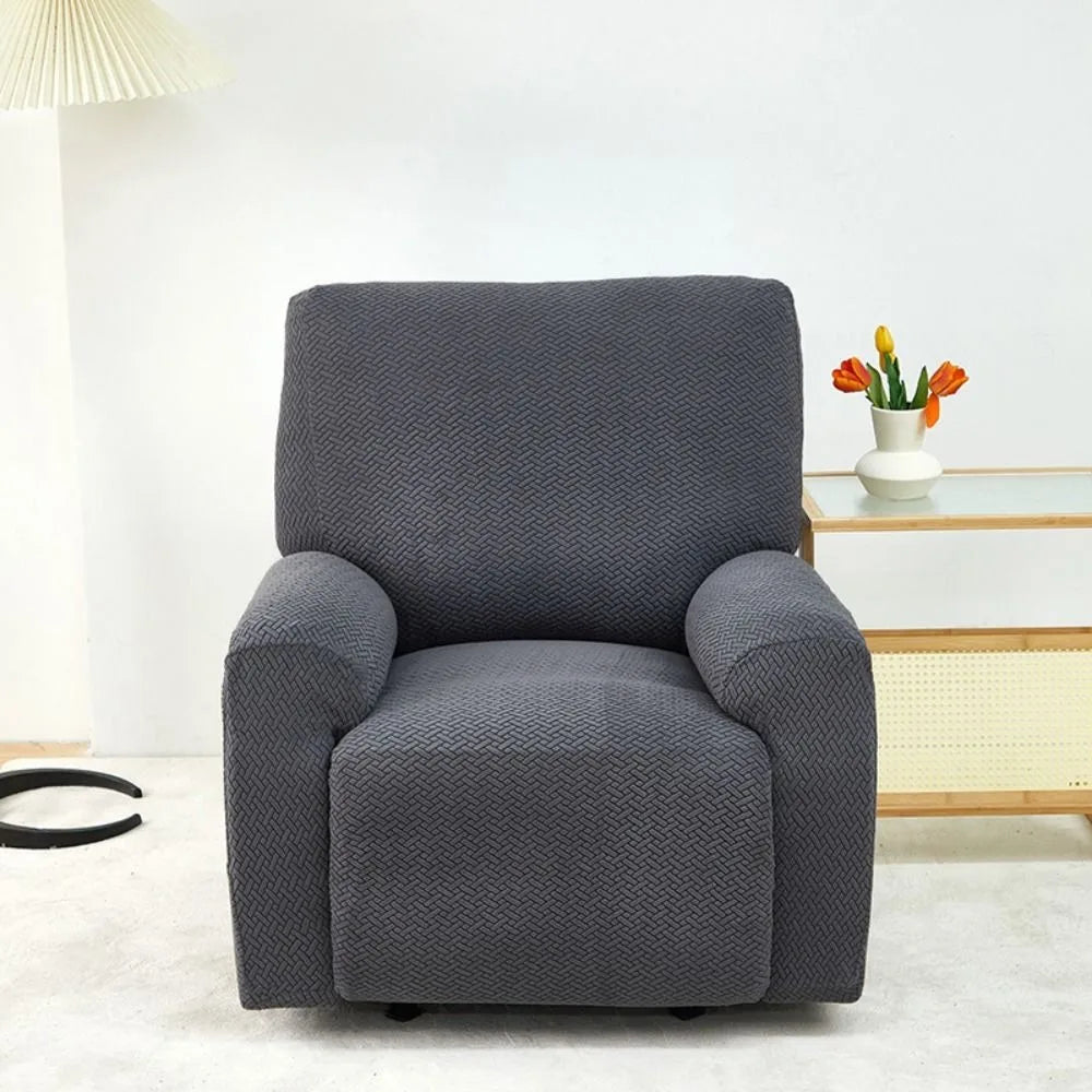 fauteuil relax housse élastique anti dérapante poche résistante taches moderne adhésif beige gris noir
