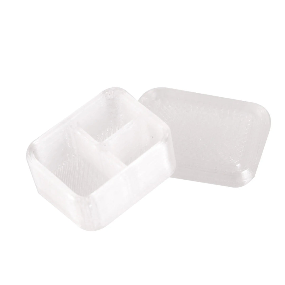 boîte compartiments beige clair moderne compartiments divisés plastique opacité