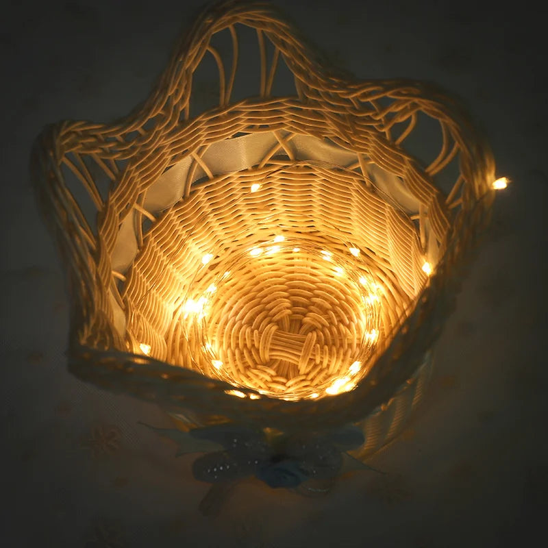 guirlande lumineuse led doré blanc moderne 10m 5v fil cuivre éclairage décoration noël mariage