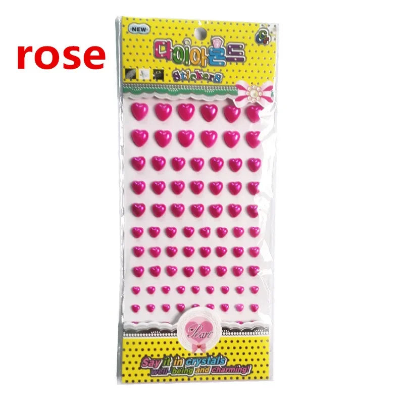 strass acrylique rose brillants forme cœur décoration mobile phone laptop