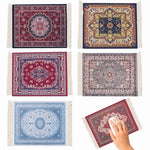 tapis classique ornements floraux rouge bleu beige noir adhésif 27cm 18cm