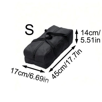 sac transport oxford noir pratique robuste réutilisable bandes velcro poignées fermeture glissière