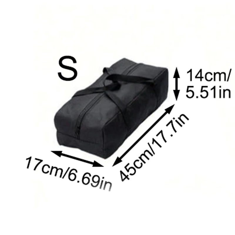 sac transport oxford noir pratique robuste réutilisable bandes velcro poignées fermeture glissière
