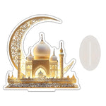 décoration figurines transparentes croissant lune motifs orientaux sorcières fées mosquées étoiles dragons fantaisie
