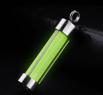 porte clés lumineux bouteille parfum vert fluo moderne anneau chaîne portable suspendre lumière opaque