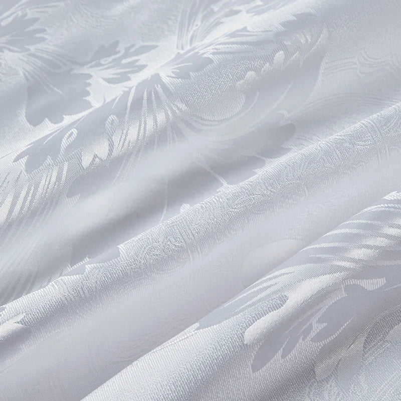 Détail du tissage jacquard de la housse de couette