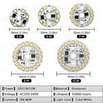 plaque led circulaire diodes smd 2835 3w 5w 7w 9w 12w blanc moderne technologie