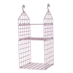 étagère suspendue moderne rose pâle étages hooks rangement serviettes pulls