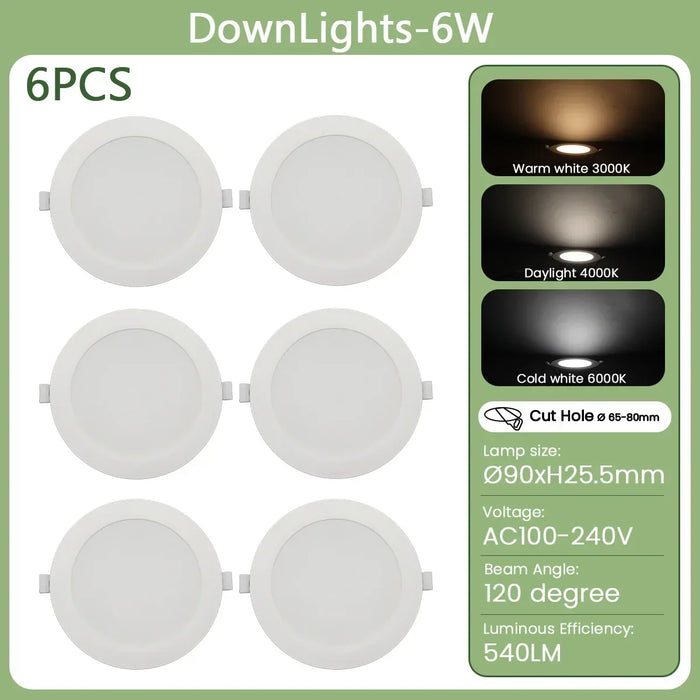 ampoule led spot blanc 3000k 4000k 6000k 6w 10w 14w 17w 20w 24w moderne