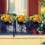 paniers fleurs suspendus anneaux métalliques chromés moderne utilitaire vert rose noir violet bleu