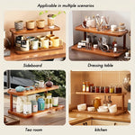 étagère bois moderne deux niveaux support cuisine salon 30cm 40cm boîte rangement vis fixés