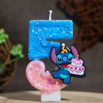 bougies numériques chiffres animées bleu rose blanches scintillantes personnages fêtes gâteaux anniversaire