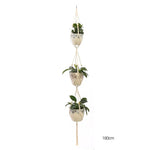 support plante suspendue macramé blanc cassé boho pot fleurs décoration balcon intérieur jardin