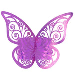 décoration table papillon ornements floraux motifs spirales rouge doré violet iridescent artisanal
