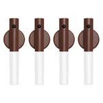 lampe poche rechargeable adhésive moderne bois marron foncé blanc texture naturelle interrupteur port charge
