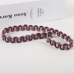 bracelet or violet chaîne dorée maillons ovales classique 5cm opacité erotique decoration erotique accessoire