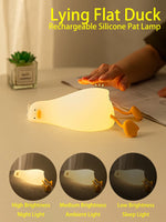 veilleuse table oiseau mignon blanc jaune yeux noirs bec orange moderne rechargeable led instructions