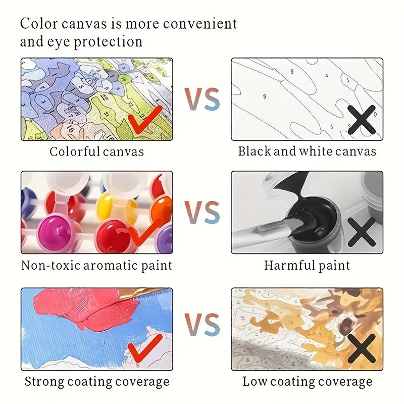 Peinture murale avec cadre décoratif optionnel