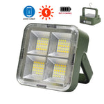 lampe solaire rechargeable led vert olive moderne clips ports usb