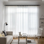 rideau blanc pois minimalist moderne transparent fenêtre extérieure nordic qualite haute