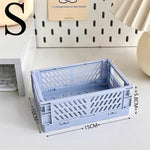 paniers rangement pliables moderne rose bleu beige vert cosmétiques papeterie étudiant