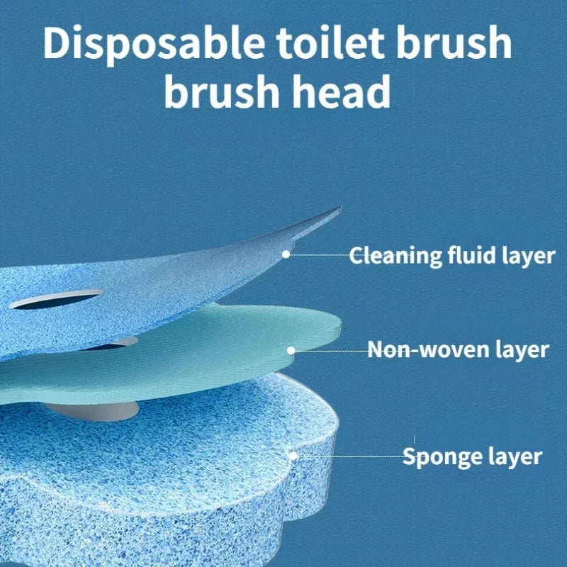 brosse toilette jetable moderne blanche bleue motifs géométriques granulée écologique