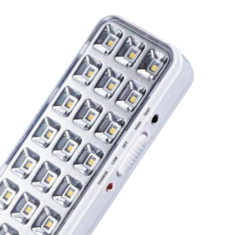 lampe led rechargeable urgence blanc moderne carrés noirs batterie câble alimentation