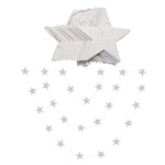 guirlande étoiles or argent blanc festives anniversaire noël mariage décoration chambre enfants métalliques brillantes