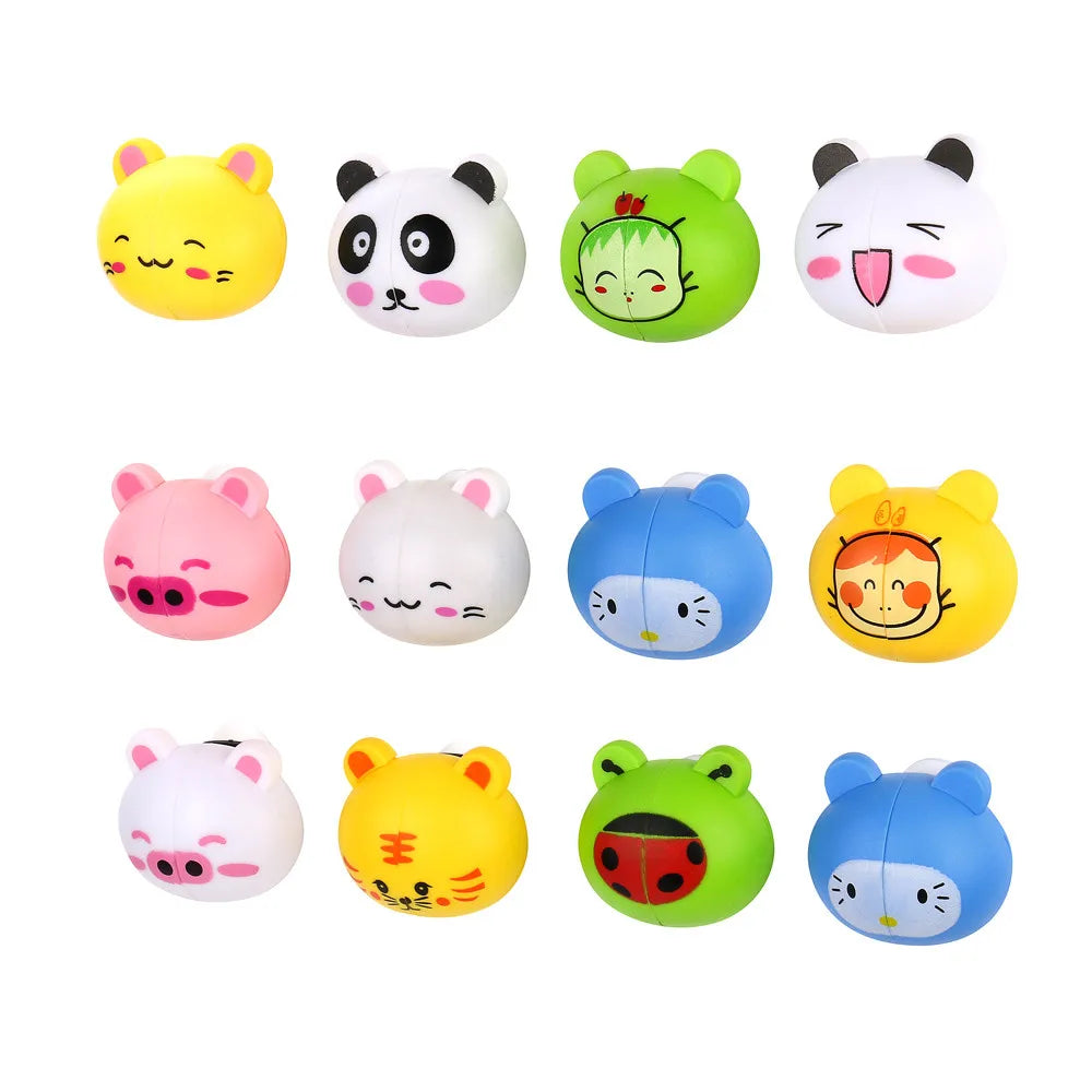 porte brosses dents têtes animaux adhésifs mignon tigre cochon panda grenouille chat